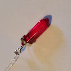(3 for $15) Red Glass Crystal Necklace